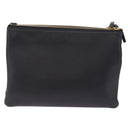 CELINE Trio Large Shoulder Bag Leather Black Gold Auth ki6971M-3