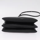 CELINE Trio Large Shoulder Bag Leather Black Gold Auth ki6971M-9