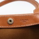 CELINE Macadam Canvas Tote Bag PVC Leather Brown Gold Auth ki6972A-19