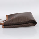 CELINE Macadam Canvas Tote Bag PVC Leather Brown Gold Auth ki6972A-4