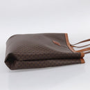 CELINE Macadam Canvas Tote Bag PVC Leather Brown Gold Auth ki6972A-5