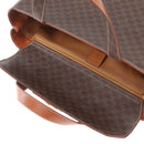 CELINE Macadam Canvas Hand Bag PVC Leather Brown Gold Auth ki6973V-16