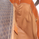CELINE Macadam Canvas Hand Bag PVC Leather Brown Gold Auth ki6973V-20