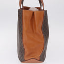 CELINE Macadam Canvas Hand Bag PVC Leather Brown Gold Auth ki6973V-4