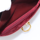 Cartier Shoulder Bag Leather Bordeaux Gold Auth ki6976V-23