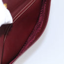 Cartier Shoulder Bag Leather Bordeaux Gold Auth ki6977-21