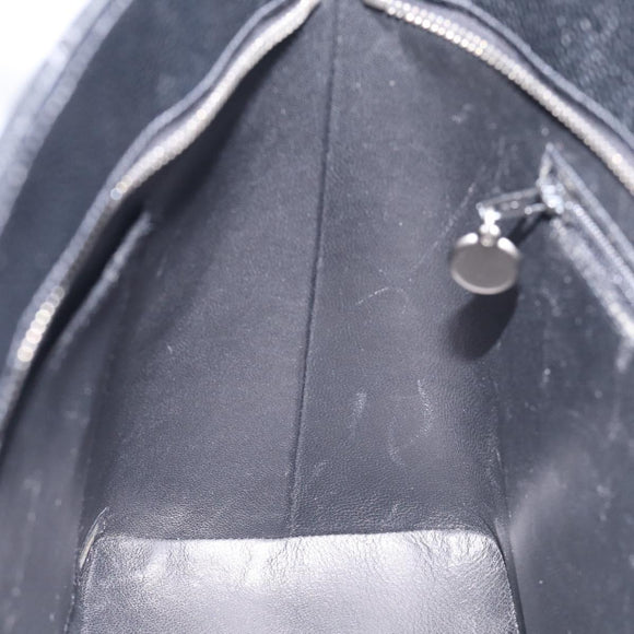 CHANEL COCO Mark Standard Tote Bag Caviar Skin Black Silver CC Auth ki6980M