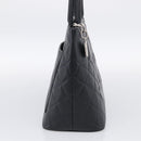 CHANEL COCO Mark Standard Tote Bag Caviar Skin Black Silver CC Auth ki6980M-4