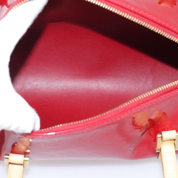 LOUIS VUITTON Monogram Vernis Bedford Hand Bag Red M91986 LV Auth ki6985V