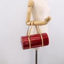 LOUIS VUITTON Monogram Vernis Bedford Hand Bag Red M91986 LV Auth ki6985V-20