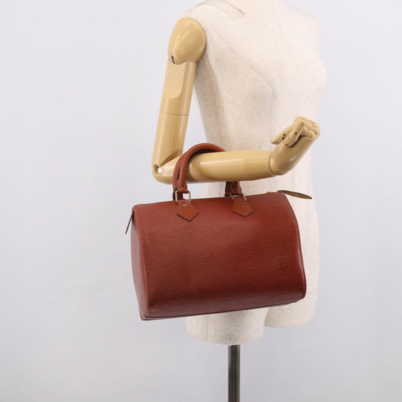 LOUIS VUITTON Epi Speedy 25 Hand Bag Brown M43013 LV Auth ki6986V