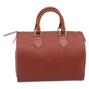 LOUIS VUITTON Epi Speedy 25 Hand Bag Brown M43013 LV Auth ki6986V-3