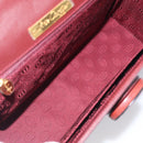 Cartier Turn Lock Hand Bag Leather Bordeaux Gold Auth ki6988M-15