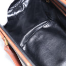 FENDI Pequin Canvas Mini Boston Bag PVC Black Brown Auth ki6990A-19