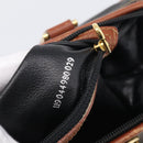 FENDI Pequin Canvas Mini Boston Bag PVC Black Brown Auth ki6990A-22