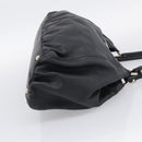 GUCCI Abbey Shoulder Bag Leather Black Gold 189835 Auth ki6992M-5