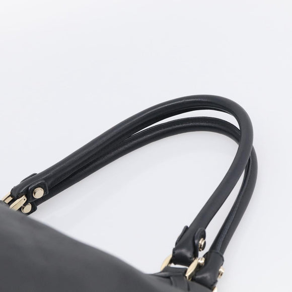 GUCCI Abbey Shoulder Bag Leather Black Gold 189835 Auth ki6992M