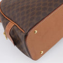 CELINE Macadam Canvas Hand Bag PVC Leather Brown Gold Auth ki6995A-11