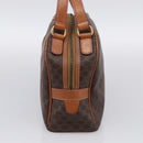 CELINE Macadam Canvas Hand Bag PVC Leather Brown Gold Auth ki6995A-5