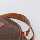 CELINE Macadam Canvas Hand Bag PVC Leather Brown Gold Auth ki6995A-8