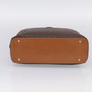 CELINE Macadam Canvas Hand Bag PVC Leather Brown Gold Auth ki6995A-9