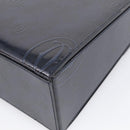 Cartier Turn Lock Hand Bag Patent Leather Black Auth ki6996M-12