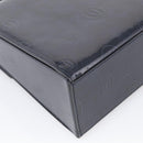 Cartier Turn Lock Hand Bag Patent Leather Black Auth ki6996M-13
