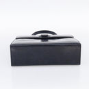 Cartier Turn Lock Hand Bag Patent Leather Black Auth ki6996M-9