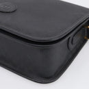 GUCCI Micro GG Canvas Shoulder Bag PVC Black Gold Auth ki6997A-10