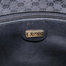 GUCCI Micro GG Canvas Shoulder Bag PVC Black Gold Auth ki6997A-16