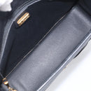 GUCCI Micro GG Canvas Shoulder Bag PVC Black Gold Auth ki6997A-17