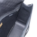 GUCCI Micro GG Canvas Shoulder Bag PVC Black Gold Auth ki6997A-18