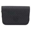 GUCCI Micro GG Canvas Shoulder Bag PVC Black Gold Auth ki6997A-2