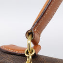 CELINE Macadam Canvas Hand Bag PVC Leather Brown Gold Auth ki6998M-15