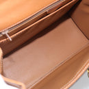 CELINE Macadam Canvas Hand Bag PVC Leather Brown Gold Auth ki6998M-17