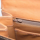 CELINE Macadam Canvas Hand Bag PVC Leather Brown Gold Auth ki6998M-20