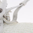 Balenciaga Hand Bag Vinyl 2way White Silver Auth ki7000A-11