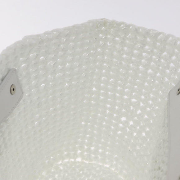 Balenciaga Hand Bag Vinyl 2way White Silver Auth ki7000A