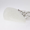Balenciaga Hand Bag Vinyl 2way White Silver Auth ki7000A-4