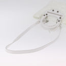 Balenciaga Hand Bag Vinyl 2way White Silver Auth ki7000A-9