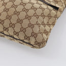 GUCCI GG Canvas Web Sherry Line Shoulder Bag Beige Silver 169937 Auth ki7001A-10