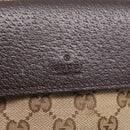 GUCCI GG Canvas Web Sherry Line Shoulder Bag Beige Silver 169937 Auth ki7001A-14