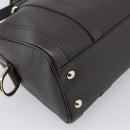 GUCCI Mini Boston Bag Leather 2way Dark Brown Gold 336665 Auth ki7002M-15