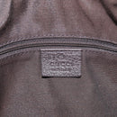 GUCCI Mini Boston Bag Leather 2way Dark Brown Gold 336665 Auth ki7002M-18