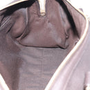 GUCCI Mini Boston Bag Leather 2way Dark Brown Gold 336665 Auth ki7002M-20