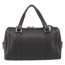 GUCCI Mini Boston Bag Leather 2way Dark Brown Gold 336665 Auth ki7002M-3