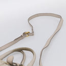 PRADA Gathered Hand Bag Nylon Leather 2way Beige Gold Auth ki7004-11