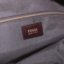 FENDI Pequin Canvas Tote Bag Brown Black Auth ki7008V-16