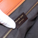 FENDI Pequin Canvas Tote Bag Brown Black Auth ki7008V-22
