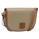 CELINE Macadam Canvas Shoulder Bag PVC Beige Gold Auth ki7009V-1